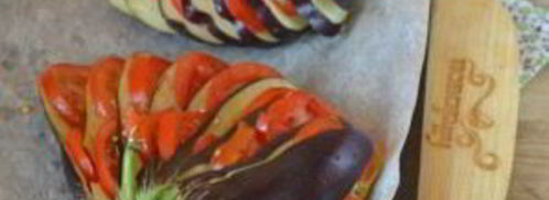 баклажан, запеченный веером в духовке. Шаг 3