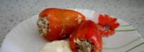 фаршированный перец со сметаной. Шаг 7