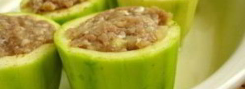 кабачки, фаршированные фаршем и запеченные в духовке. Шаг 3