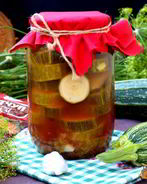 Кабачки с кетчупом чили