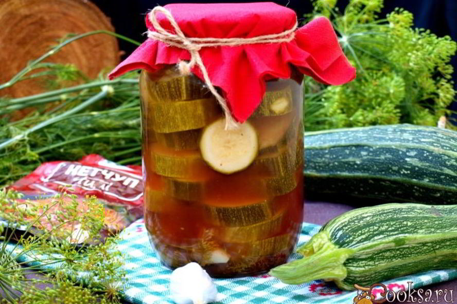 Рецепт кабачков с кетчупом чили