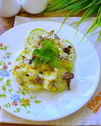 Кабачки с лисичками в духовке