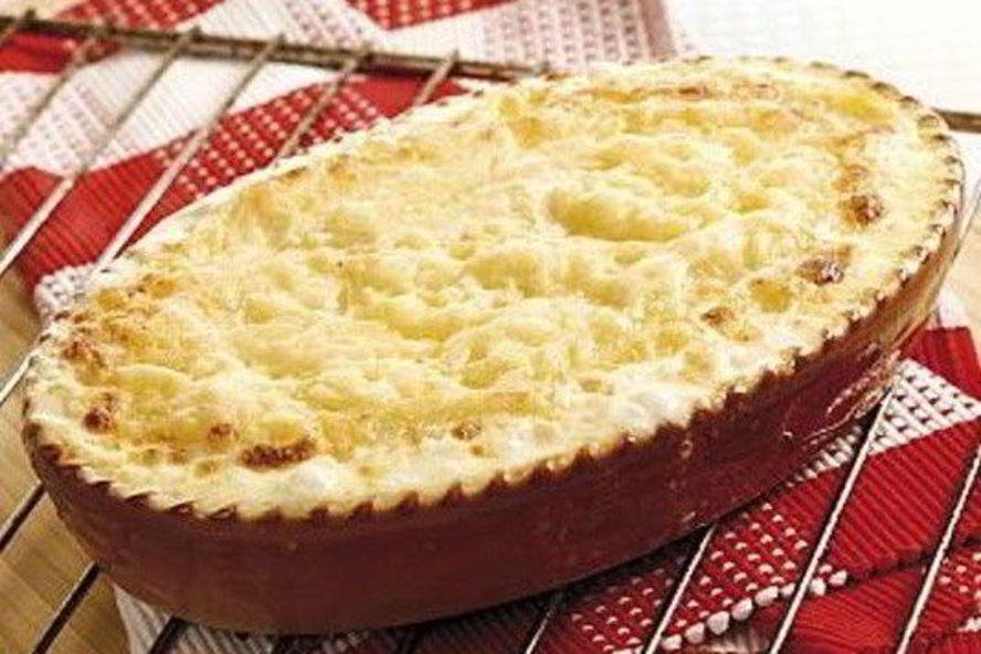 Рецепт картофеля запеченого с мясом в сливочном соусе