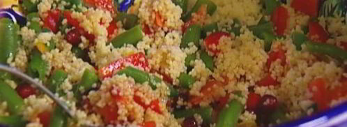 кускус с фасолью, гранатом и сладким перцем. Шаг 9