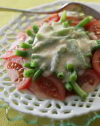 Стручковая фасоль под острым соусом