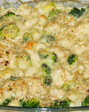 Цветная капуста и брокколи, запеченные в духовке