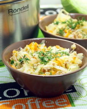 Тушеная капуста с фаршем