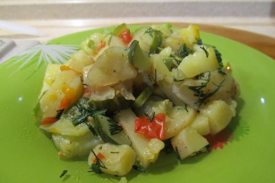 Рецепт тушеных кабачков с картошкой