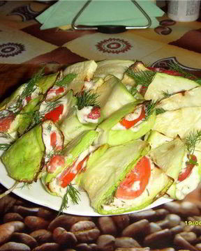 Язычки из кабачков на гриле