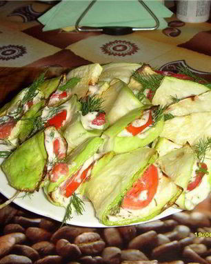 Язычки из кабачков на гриле