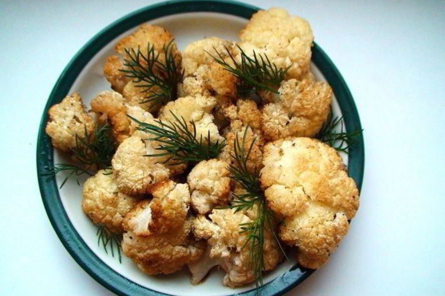 Рецепт запеченной цветной капусты в лимонном соке с чесноком