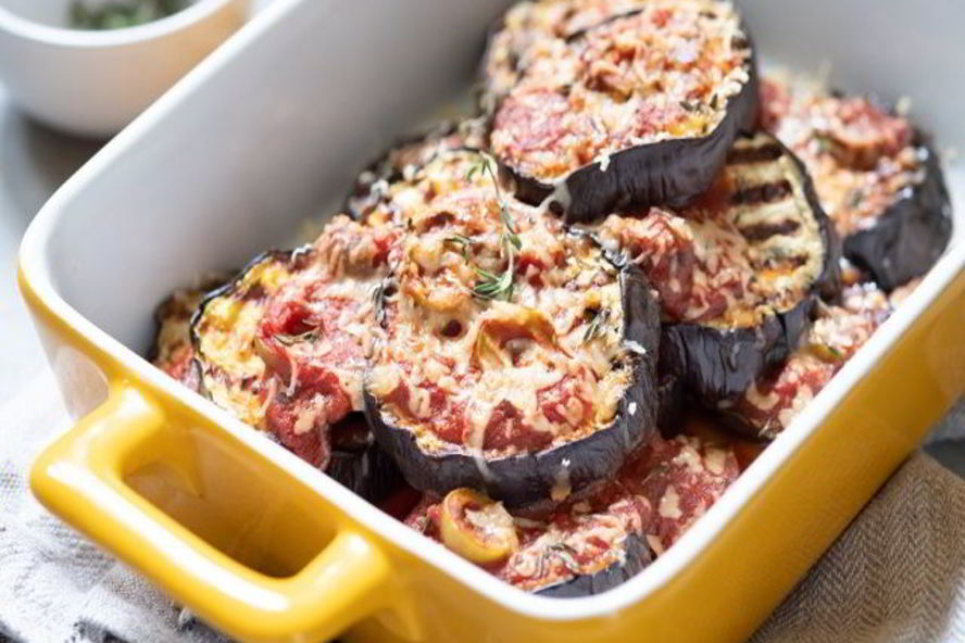 Рецепт жареных баклажанов с мясом и сыром