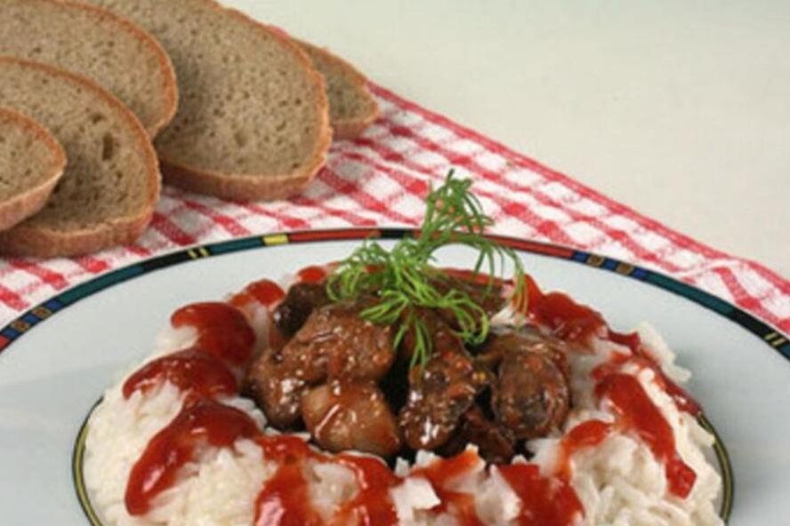 Рецепт гусиной печени в томатнома соусе