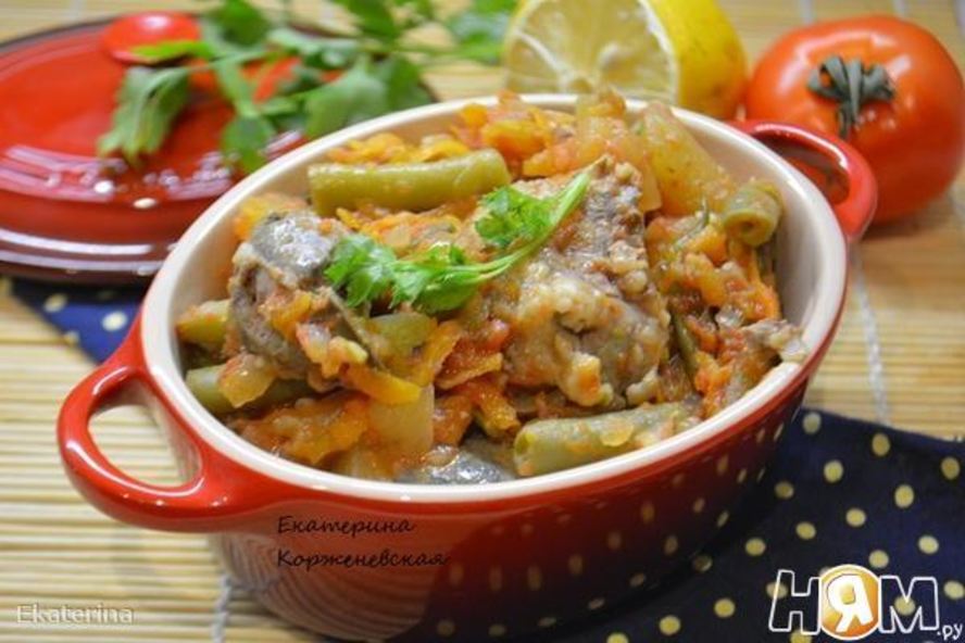 Рецепт куриной печени с овощами в кисло-сладком соусе