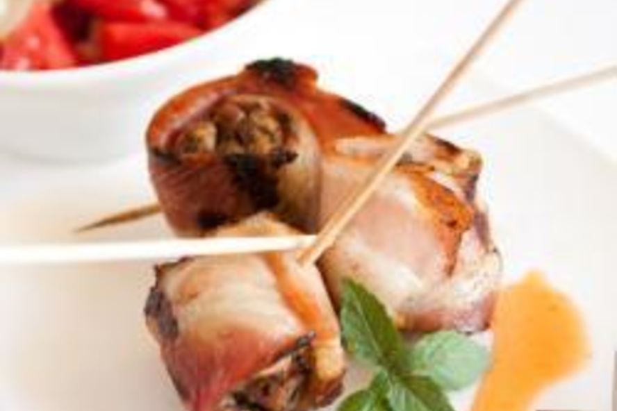 Рецепт куриной печени в беконе