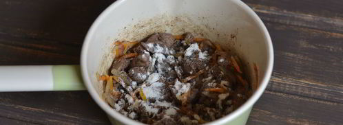 куриная печень в сметане. Шаг 5