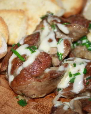 Куриная печень в сыре