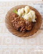 Нежная печень с цветной капустой