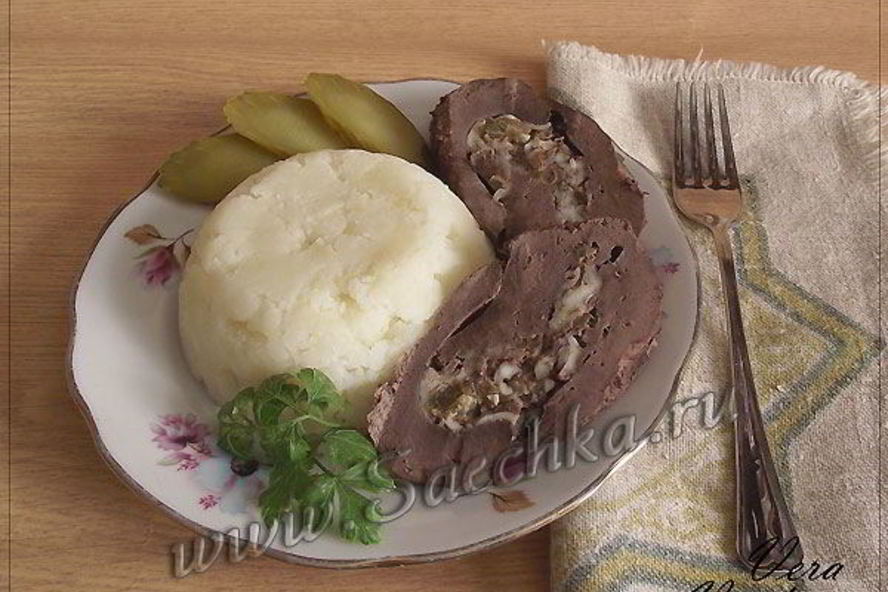 Рецепт печени фаршированной