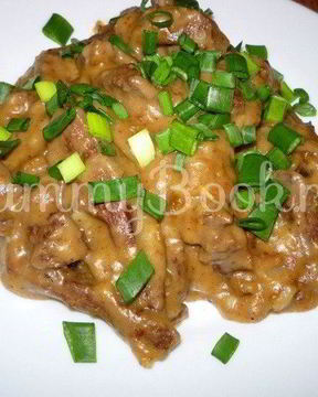 Печень под соусом Бешамель из мультиварки