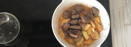 печень с айвой под апельсиновым соусом. Шаг 7