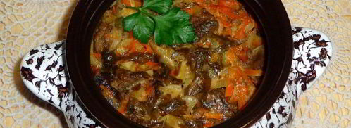 печень с кабачками в горшочке. Шаг 10