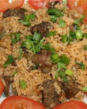 Печень с рисом