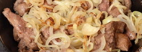 печень тушеная в молоке. Шаг 8