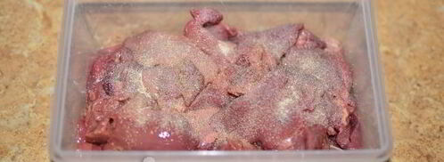 печень в беконе на мангале. Шаг 4