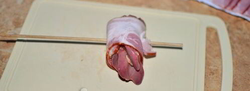 печень в беконе на мангале. Шаг 5