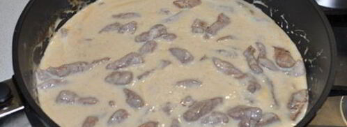 печень в сырном соусе. Шаг 6