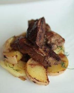 Печень, жаренная с картофелем