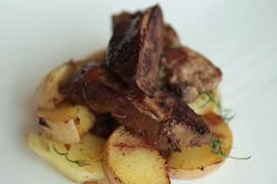 Рецепт печени, жаренной с картофелем