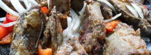 свиная печень, тушеная в сметанном соусе. Шаг 4