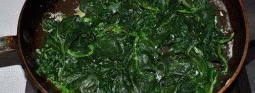 жареная печень со шпинатом. Шаг 2