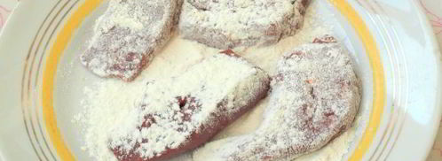 жареная свиная печень с луком и чесноком. Шаг 2