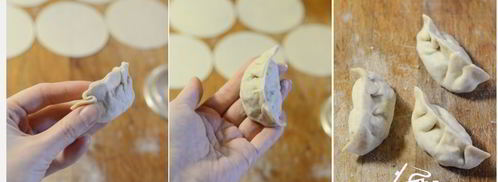 китайские пельмени с капустой и грибами. Шаг 4