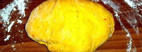 морковно-шафрановое пельменное тесто. Шаг 11