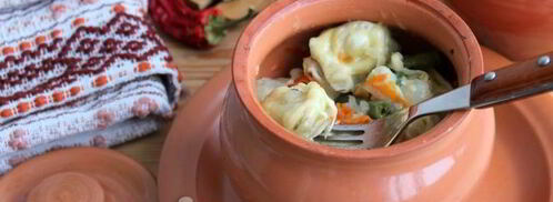 пельмени в горшочках в духовке. Шаг 11