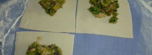 вонтоны с грибами и пекинской капустой. Шаг 2