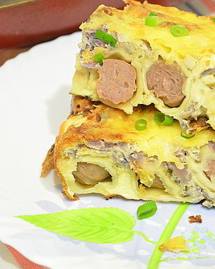 Запеканка из пельменей