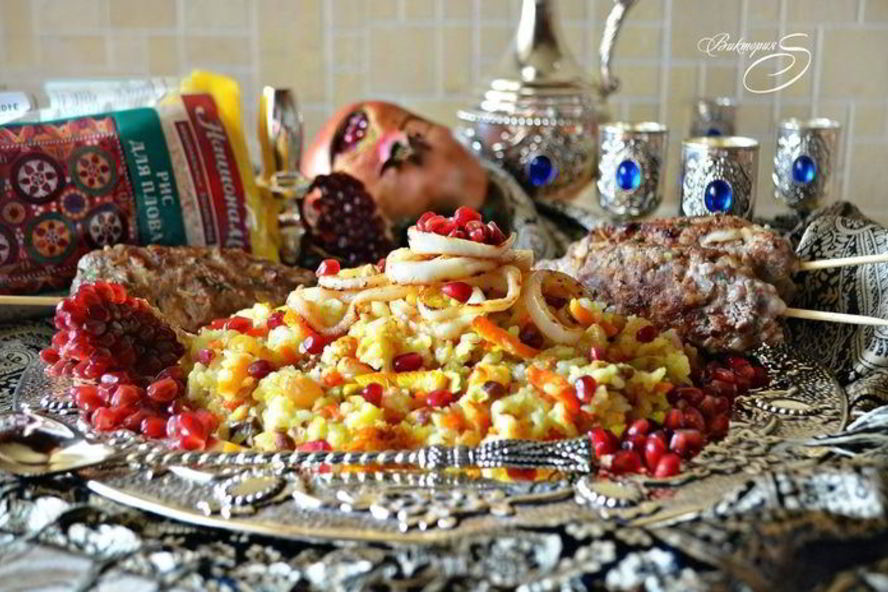 Рецепт королевского персидского плова с люля-кебабом из баранины