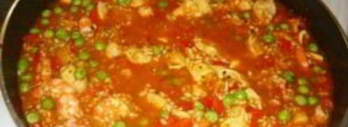 паэлья с курицей и креветками. Шаг 13