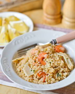 Пилав с морепродуктами