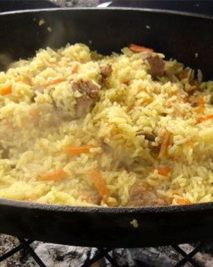 Плов из баранины в казане