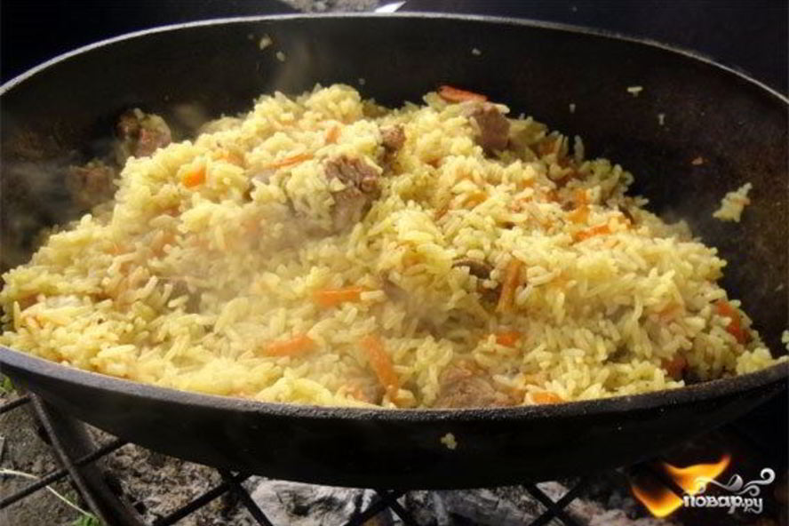 Рецепт плова из баранины в казане