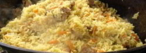 плов из баранины в казане. Шаг 13