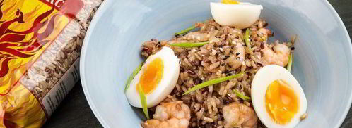 плов из красного и бурого риса с креветками. Шаг 8