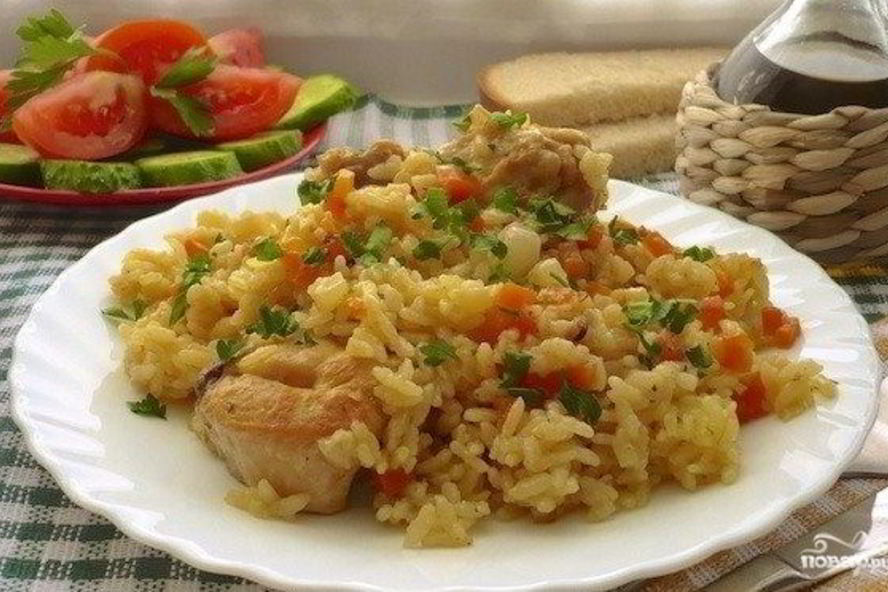 Рецепт плова с курицей и овощами