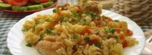 плов с курицей и овощами. Шаг 10